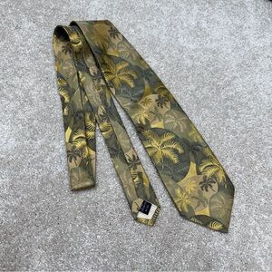 Tommy Bahama Silk Necktie Tie Men's 4" x 58"  USA Golden tropical